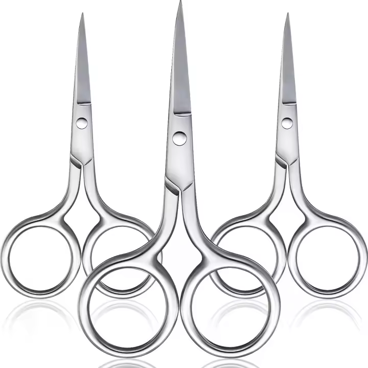 Scttomon Tijeras de Nariz Pequeñas Tijeras de Recorte de Acero Inoxidable para Peluquería - 1