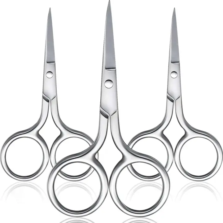 Scttomon Tijeras de Nariz Pequeñas Tijeras de Recorte de Acero Inoxidable para Peluquería - 1