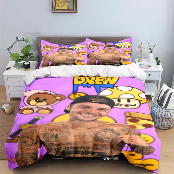 Conjunto de Cama de Canto J-Justin Bieber Funda de Edredón Comfortador - 1