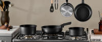 CAROTE 11 piezas Ollas y Sartenes No Stick, Juego de utensilios de cocina mango desmontable, antiadherente inducción utensilios de cocina Sets No Stick con mango desmontable, RV utensilios de cocina Set, Horno seguro utensilios de cocina Set, Negro - details 2