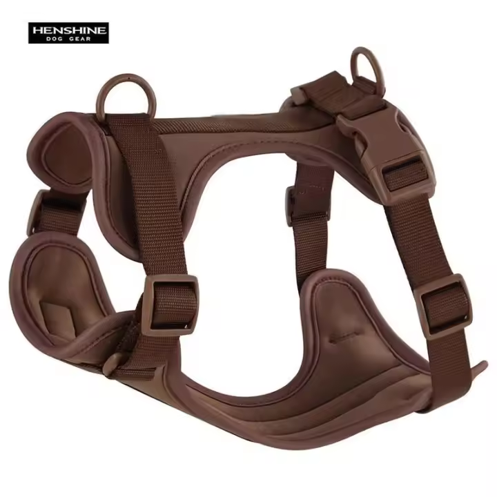 Correa Doble de PVC, commode juego de arnés para Perros transpirable, Collares, arneses y Correas estables para el pecho - 1
