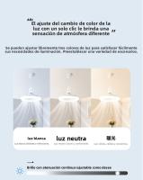Lámpara Ventiladora LED con Control Remoto Ventilador de Techo Silencioso, 3 Colores Ajustables, Fácil Instalación, Ideal para Dormitorio y Sala de Estar, Diseño Moderno y Eficiente - details 8