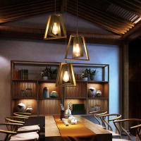 Accesorio de iluminación colgante de madera de granja rústica, candelabro de isla de cocina Retro americana ajustable de 1 luz, luz colgante de Metal negro Industrial para comedor, cafetería, Bar - details 0