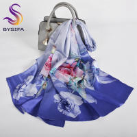 BYSIFA Elegante Pañuelo de Seda Mulberry 100% Diseño de Flor de Papaya Ideal para Otoño/Invierno - details 10