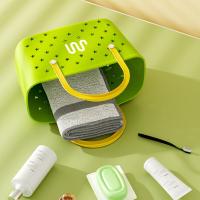 Cesta de drenaje de baño hueca portátil, bolsa de playa impermeable de gran capacidad para verano, bolsa de lavado DIY, bolsos con agujero para el hogar - details 4