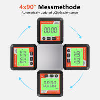 Inclinómetro de Nivel Electrónico Digital, buscador de ángulo Digital, transportador para carpintería con retroiluminación magnética, 4x90 ° - details 12