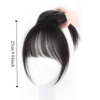 Parte media sin Clips, extensiones de cabello con flequillo de aire, parches de pelo esponjosos, piezas de cabello con flecos ligeros y transpirables - details 0