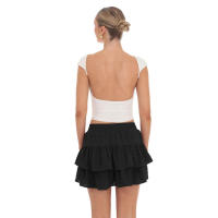 Nueva Falda Culotte Pastel Dulce Anti-Luz con Cintura Elástica y Cordón para Mujer, Verano 2025 - details 7