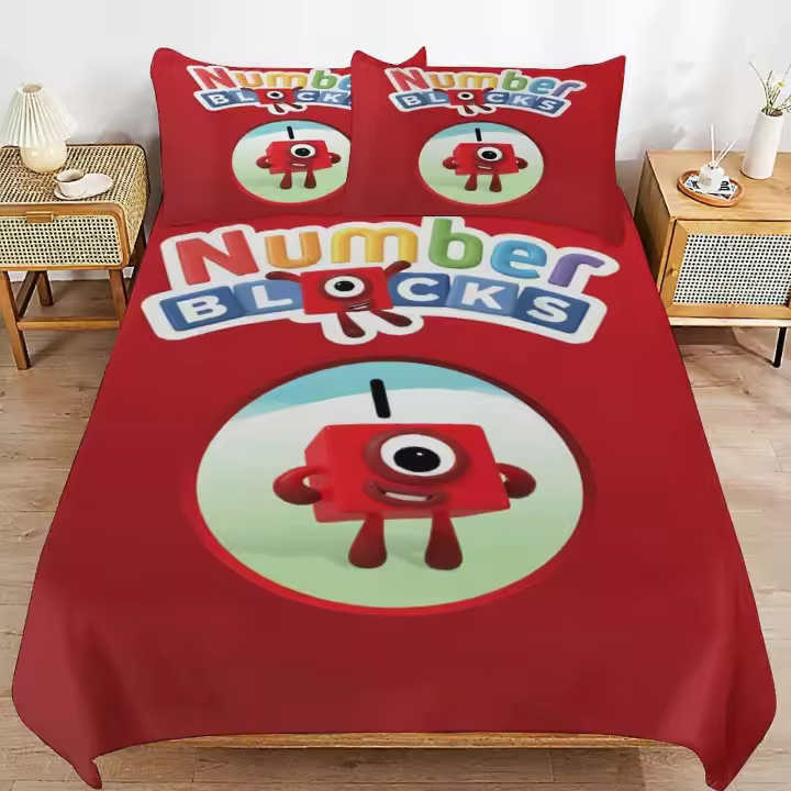 Juego de Ropa de Cama Ligero de Microfibra con Estampado 3D Cubierta de Edredón, 2 Almohadas - 1