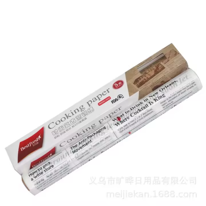 Papel pergamino de 5M x 30cm, herramientas para hornear, papel de grasa de calidad alimentaria, pan, sándwich, hamburguesa, patatas fritas, envoltorios, papel de aceite para galletas - 1