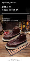 Botas de hombre de caña alta, botas de hombre de cuero retro casual, zapatos de cuero herramientas - details 6