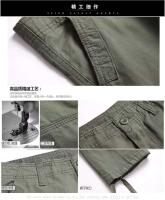 Nuevos monos de algodón a la moda para hombre, pantalones rectos con cremallera, pantalones de trabajo largos informales holgados de talla grande con seis y 6 bolsillos - details 13
