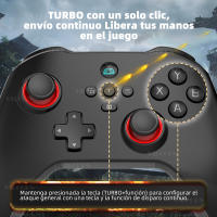 PC Mando inalámbrico Compatible con Bluetooth Gamepad mecánico con gatillo Hall, 3D giroscopio, Joystick para ordenador, Windows 7, 10, 11, Steam Deck, Switch, ios, Android Joystick - details 4