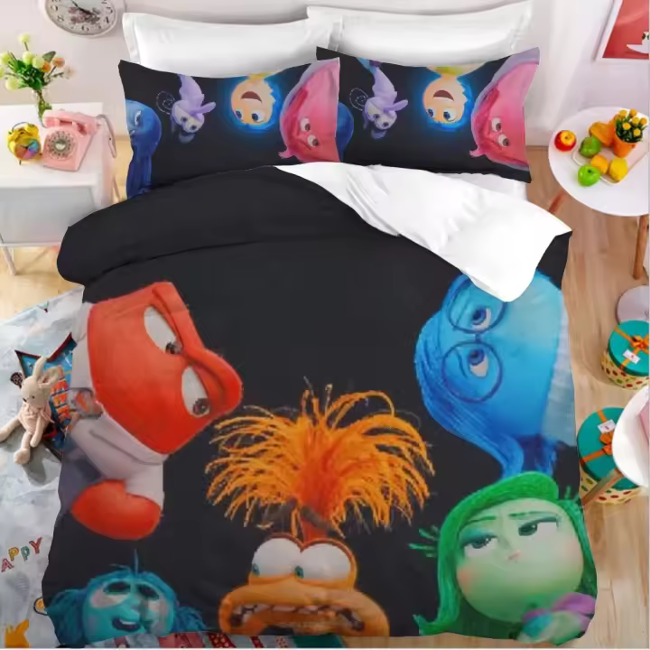 Conjunto de Ropa de Cama de Moda Rosa 3D Decoración del Hogar Funda de Almohada Cubierta de Edredón - 1
