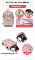 Bolsa de gimnasio USB de 17 pulgadas para mujer, mochila seca y húmeda, bolso de hombro de nailon para mujer - details 5