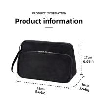 Neceser de doble capa para hombre, separación en seco y húmedo, organizador de artículos de tocador de viaje de gran capacidad, bolsa de lavado impermeable - details 0