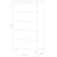 Molo Loft, Acabado en Color Blanco Brillo, Medidas: 61 cm (Ancho) x 117 cm (Alto) x 40 cm (Fondo) - details 2