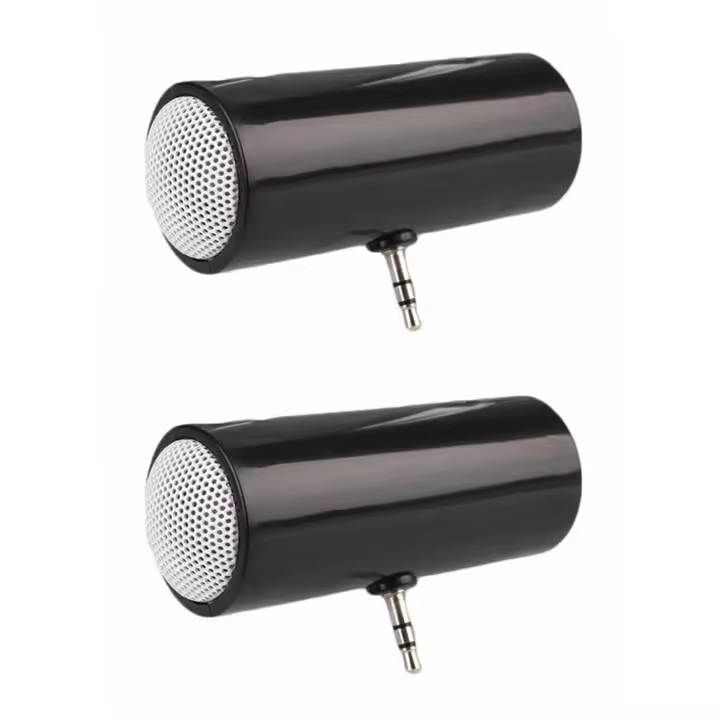 Mini altavoz estéreo con conector de 3,5mm, reproductor de música MP3 portátil, amplificador para teléfono móvil y PC, 2 unidades - 1