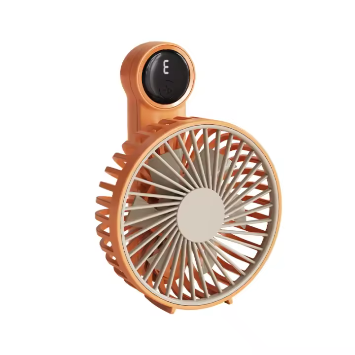 Ventilador de mano recargable, aire acondicionado portátil, 2024 °, plegable y ajustable, con Pantalla Digital LED Y 3 engranajes, novedad de 180 - 1
