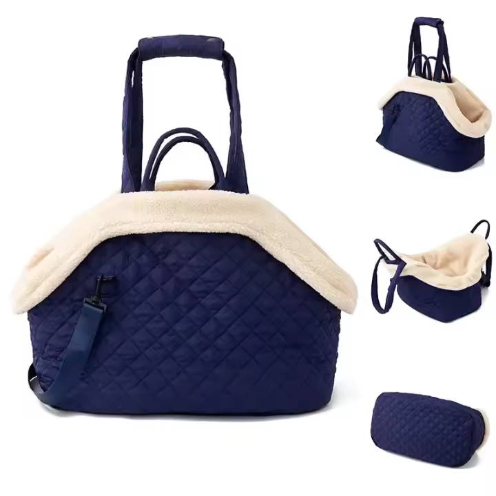 Bolsas portátiles de doble capa para perros pequeños, mochila de transporte para gatos, bolsa cálida para mascotas, accesorios e - 1