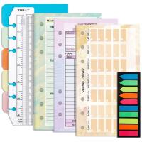 Hoja de presupuesto de recarga de cuaderno, ahorro de dinero, hoja suelta mensual semanal, papel interior, tamaño A6, carpeta espiral de 6 agujeros, página interior - details 0