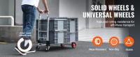 SucceBuy Camión de mano de aluminio 2 en 1, capacidad de 400 libras, plataforma rodante plegable convertible con ruedas de goma - details 1