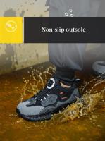 Zapatillas de trabajo con hebilla giratoria, zapatos protectores, zapatos de seguridad industrial a prueba de pinchazos, zapatos con punta de acero antigolpes - details 9