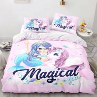 Juego de Ropa de Cama con Dibujos Animados de Unicornio para Niños Funda de Edredón de Caballo Arcoíris Cubierta de Almohada para Cuna de Bebé Linens de Cama Encantadores - details 12