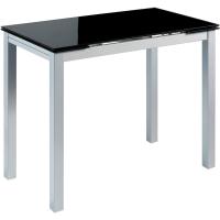 Mesa de Cocina Extensible Moderna Material Cristal Templado/Metal Blanco/Plata 100/140 x 60 x 76 cm - details 6
