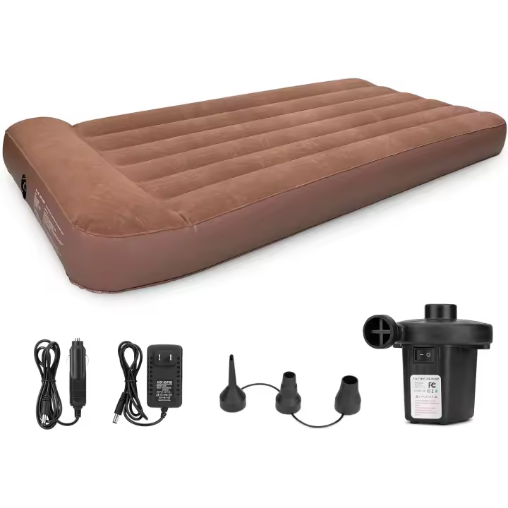 BP200 Colchón Hinchable 190*99*20CM con Bomba de Aire, Cama Hinchable para 2 Personas (Gris) - 1