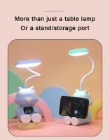 Lámpara de escritorio de estudio Led Flexible con forma de gato, creativa, con soporte para teléfono, mesita de noche, lámpara de mesa regulable de Color para habitación de estudiantes y niños - details 6