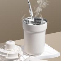 Taza térmica de doble bebida con gradiente, taza aislada al vacío de acero inoxidable de gran capacidad con tapa, Taza de Café Termo - details 1