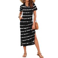 Vestido de Verano 2025 para Mujer Cuello en V, Abertura Lateral, Manga Corta, Tendencia de Moda - details 27
