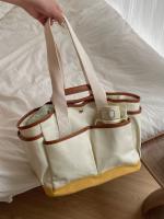 Bolsa de mamá de gran capacidad, versátil, bandolera para madre y bebé, bolsa de salida portátil de lona ligera, bolso de mano. - details 15