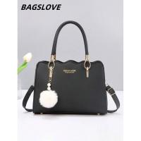 1 bolso de mano de gran capacidad para mujer, colgante de bola de lana a la moda, adecuado para el trabajo, compras y otros ocns Mochila de lujo de alta gama - details 0