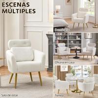 Butaca de Salón con Reposacabezas Ajustable 3 Posiciones Diseño Ergonómico Soporte Lumbar - details 7
