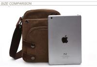 Bolso pequeño de lona informal para hombre, bandolera corta de viaje con bolsillo para teléfono, para senderismo - details 2