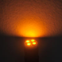 Bombilla LED ámbar puro T10 194 para Interior de coche, lámpara con cuña, 10 piezas, 4 LED - details 3