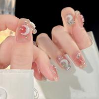 Pack de 24 piezas uñas removibles media y larga manicura parche uñas postizas - details 23