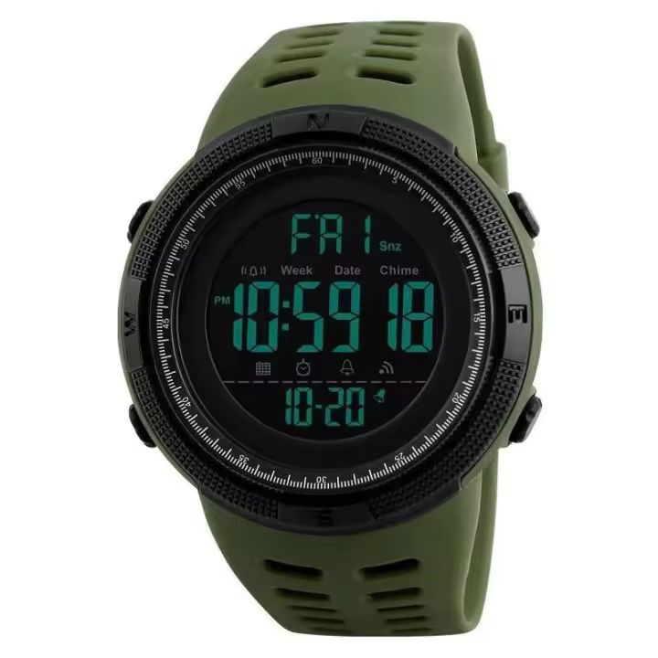 Reloj Digital de Lujo para Hombres Automático, Correa de Cuero, Impermeable, Luminoso, Deportivo Militar - 1