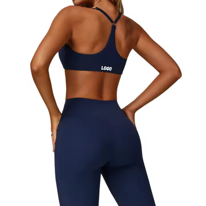 Y Back Sujetador deportivo para mujer Sensación desnuda Sujetador transpirable y a prueba de golpes Sujetador de yoga elástico y resistente al sudor para entrenamientos al aire libre - 1