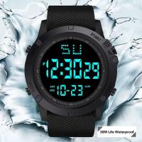 Reloj electrónico deportivo multifunción para hombre, deportivo militar, resistente al agua, luminoso, LED, Digital, con esfera grande, para estudiantes - details 8