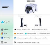 BEBONCOOL-cargador FC500 para PlayStation 5, estación de carga rápida Dual para PS5, controlador RGB - details 1