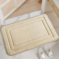 Alfombra de puerta en relieve de lana de coral, alfombrilla absorbente para pies, alfombrilla antideslizante para inodoro, alfombra simple para el hogar - details 0