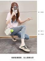 Malla zapatos de las mujeres de verano de las mujeres de fondo plano antideslizante perezoso bolsa de un pedal sandalias de cabeza bolsa cabeza media zapatillas fuera - details 11