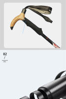 Palos de Senderismo Fonoun Carbono Ultra Ligeros para Escalada Alpenstock 55-120cm Resistente al Desgaste y a las Sobrecargas Absorción de Choques FGP02 - details 2