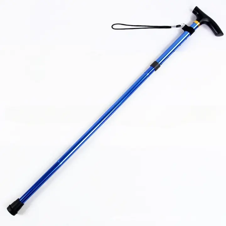 Bastón de Trekking Plegable de Aluminio Ultraligero Ajustable para Senderismo, Montañismo y Tercera Edad Antideslizante - 1