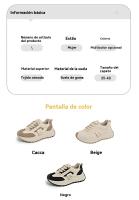 Zapatillas de Plataforma Baja para Mujer Primavera-Otoño 2025 Moda Estudiantil con Aumento de Altura Sencillo - details 10