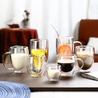 Taza de vidrio de doble pared resistente al calor, vaso transparente de 80-650Ml para cerveza, leche, café, agua, venta al por mayor, juego de tazas de regalo - details 12