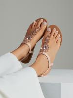 Sandalias Planas de Moda Francesa Versátiles Diamantes de Imitación Europeos y Americanos - details 13